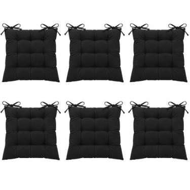 Imagem de Kit 6 Peças Futton 40x40cm Diversas Cores Futon Macio Para Cadeiras Ba