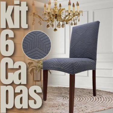 Imagem de Escocesa - Kit 6 Capas de Cadeira Linha Gold - Cinza - OK Darling