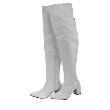 Imagem de Botas Over de Knee Feminina Cores Têndência Outono Inverno Lirom, Bran