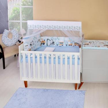 Imagem de Kit Berço Americano Almofadinhas Bebê Menino 13 peças - Avm Enxovais, 