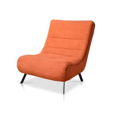 Imagem de Poltrona Astrid Bouclê Terracota Pés Metálicos - Pallazio