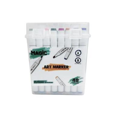 Imagem de Marcador Artístico Ponta Dupla 48 Cores MAGIC KIDS