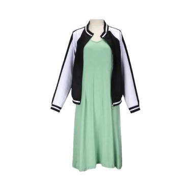 Imagem de Hiroi Kikuri Cosplay Mulheres Vestido Verde Jaqueta Conjunto Completo 