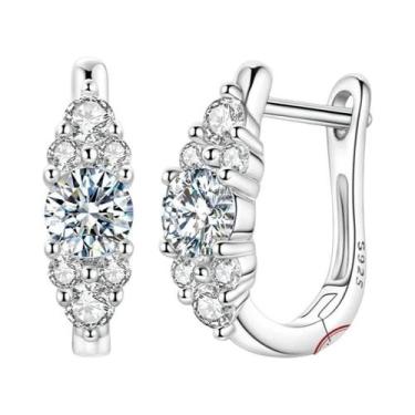 Imagem de Brincos De Argola Femininos Hipoalergênicos Em Prata Esterlina 925 Com