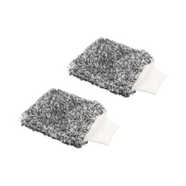 Imagem de Luvas De Lavagem De Carro Portáteis De Dupla Face Em Plush, Fibra Dobr