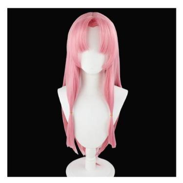 Imagem de Peruca de cosplay Genshins Impacts Hu Tao 80 cm de cabelo sintético - 
