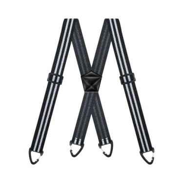 Imagem de Suspensórios Masculinos Reforçados Ajustáveis Elásticos De 4,06 Cm De 