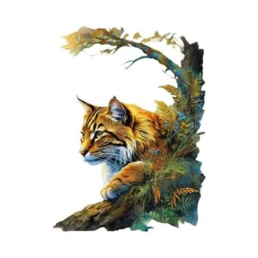 Imagem de Pintura Em Tela Sem Moldura Com Tema De Animal Lince Para Decoração De
