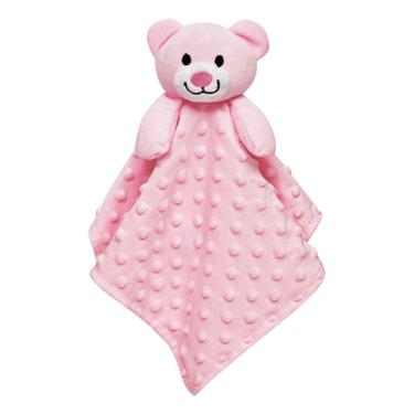 Imagem de Naninha Para Bebê Ursinho Algodão Doce Rosa Buba