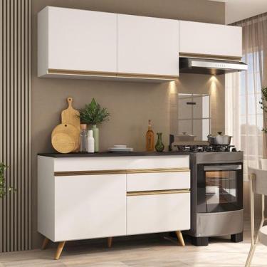Imagem de Armário Cozinha Modulada Compacta com Balcão 3 Peças Veneza Multimóvei