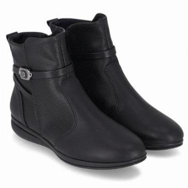 Imagem de Bota Piccadilly Anabela Baixa Cano Curto Conforto joanetes Cor:;Tamanho:39-Feminino