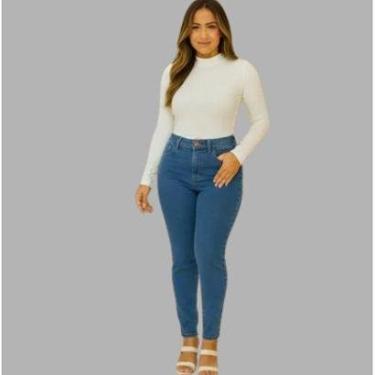 Imagem de Calça Jeans Feminina Skinny Azul Médio – Cintura Média Malwee-Feminino