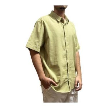 Imagem de Camisa Botao Manga Curta Fake Verde Oliva- Fatal-Masculino