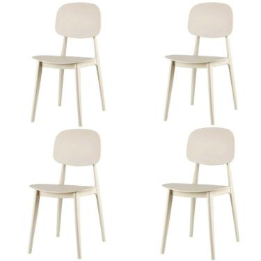 Imagem de Kit 4 Cadeiras Cátia Rivatti Em Polipropileno Nude