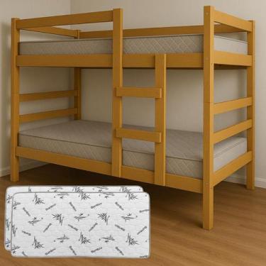 Imagem de Beliche Solteiro Robusta Versátil Multifuncional Vira Duas Camas Com C