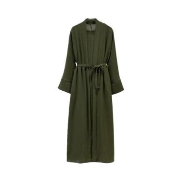 Imagem de Conjunto De Jilbab Muçulmano Solto Para Mulheres Com Cinto, Vestido In