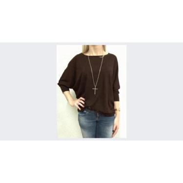 Imagem de Blusas Manga Morcego - Ind Da MOda, Marrom, G