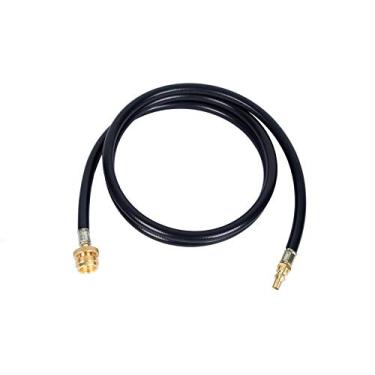 Imagem de GasSaf Mangueira de propano de conexão rápida de 1,8 m para RV à grelha, desconexão rápida de 6 mm Lp linha de gás conecta aparelho portátil de 450 g ao RV