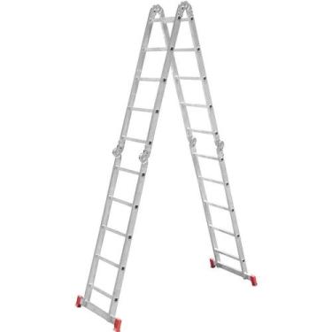 Imagem de Escada de Alumínio Multifunção Articulada, 5 x 4, ESC 0294 Botafogo Os