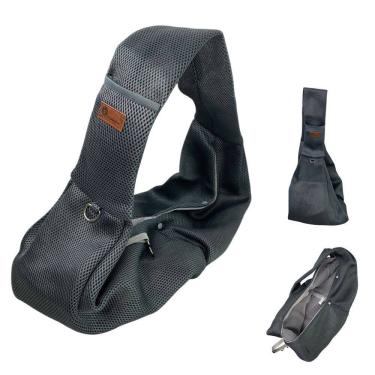 Imagem de Bolsa de Transporte Pet Canguru Cachorro Gato Animal Malha Respiravel Tira de Ombro Tecido Confortavel