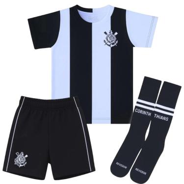 Imagem de Kit Uniforme Corinthians Jogo II Infantil-Unissex