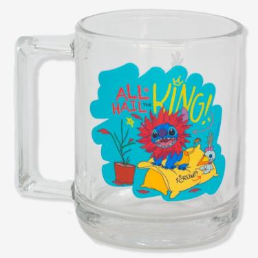 Imagem de Caneca Veneza Stitch Rei Leão Disney para Bebidas em Vidro com Estampa de Alta Qualidade Prata Zonacriativa