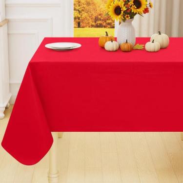 Imagem de Toalha de mesa Smiry 132x178 cm Vinil vermelho impermeável