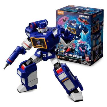 Imagem de Blokees Transformers Action Edition 03 Soundwave– C/Som  luz 19Cm 58 articulações  - Ra...
