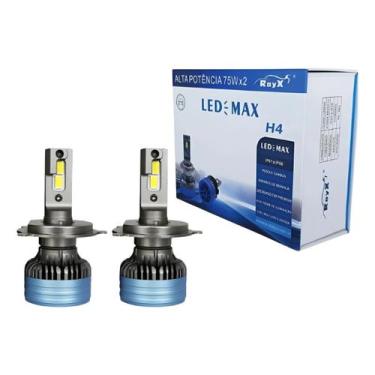 Imagem de Par de Lâmpada Led MAX H4 6000k 15000 Lúmens 150W 12/24V Ip67 Rayx