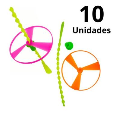 Imagem de Kit 10 Girocópteros Brinquedo Infantil Voador Super Hélice - MinutoBab