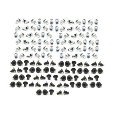 Imagem de Kit 60 Grampos Metal Revestimento + 60 Chupetas Borracha Forro Porta F