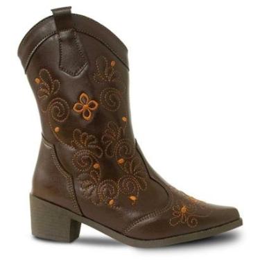 Imagem de Bota Texana Infantil Boiadeira Bordada 30ao37 Country 09.62J-Feminino