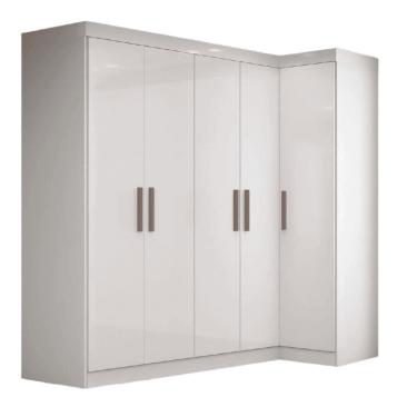 Imagem de Guarda Roupas Modulado de Canto Madrid com 5 Portas e 2 Gavetas Maxel