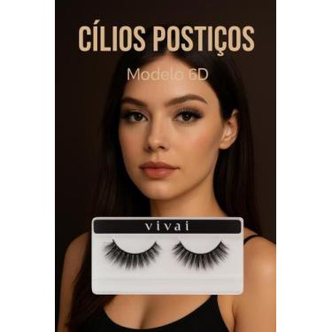 Imagem de Kit 5 pares cilios postiços vivai 6D efeito natural e volumosos.