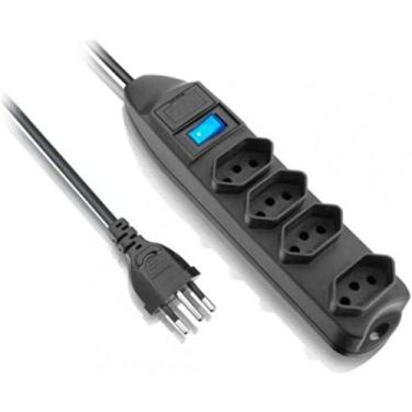 Imagem de Filtro de linha 4 tomadas 1,5 metros 10A (110V/220V) - Elgin, 110V/220