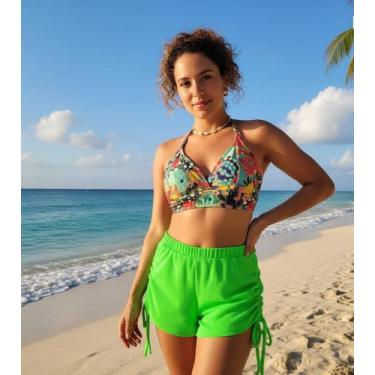 Imagem de Conjunto Biquini Com Short Saída de Praia - Lucy Pinheiro Moda Praia