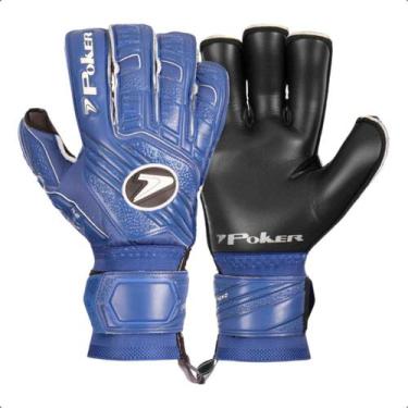 Imagem de Luva de goleiro Eclipse Poker profissional, Azul, 10