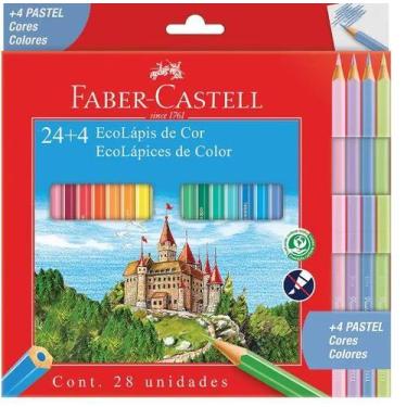 Imagem de Lápis de cor ecolápis 24 cores + 4 pastel faber-castell