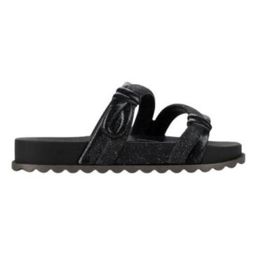 Imagem de Chinelo Slide Infantil Menina Barbie Pop Lace Brilho 23238, Preto, 26/