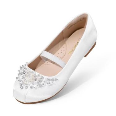 Imagem de Sapatos Mary Jane para Meninas DREAM PAIRS Branco Tamanho 7 Infantil