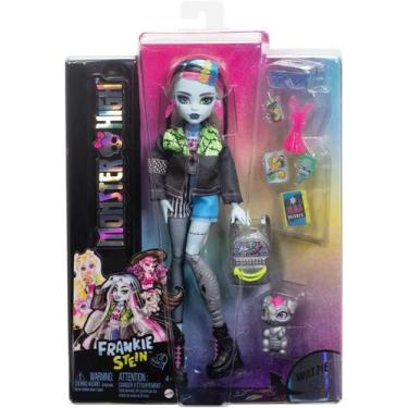 Imagem de Boneca Monster High Frankie Stein com Jaqueta Jeans e Shorts Estilo