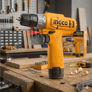 Imagem de Kit Ferramentas INGCO 148 Peças Parafusadeira 12V P20S 20Nm