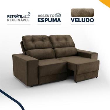 Imagem de Sofá Retrátil e Reclinável 3 Lugares Espuma Fibra Siliconada Maringá 1