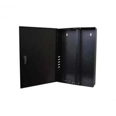 Imagem de Rack Organizador Vertical Mini Fine para DVR Stand Alone 16, 8 Ou 4 Canais com Porta de Aço e Fechadura Preto MAX