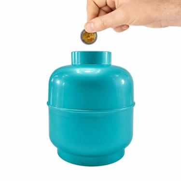 Imagem de Cofrinho Botijão Guarda Moedas Cofre Plástico Cores Diferen Cor:Verde 