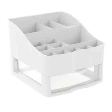 Imagem de Kit Organizador De Cosméticos E Maquiagem Branco C/1 Gaveta Nitron - N