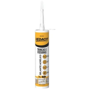 Imagem de Selante Acrílico para Trincas 148017 Reparos em Fissuras Branco Bisnag