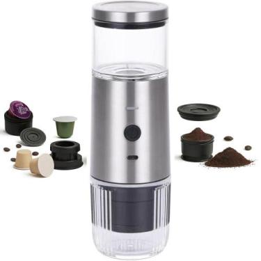 Imagem de Máquina de Café Expresso Portátil Cápsula Elétrico Inox USB - Mimo Sty