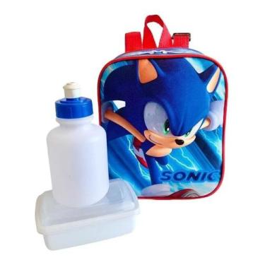 Imagem de Lancheira Térmica Masculina Escolar Infantil Boneco Sonic F5 - próprio