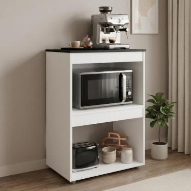 Imagem de Armário Multiuso Ariana para Micro-ondas e Cooktop Cozinha Pequena Bra